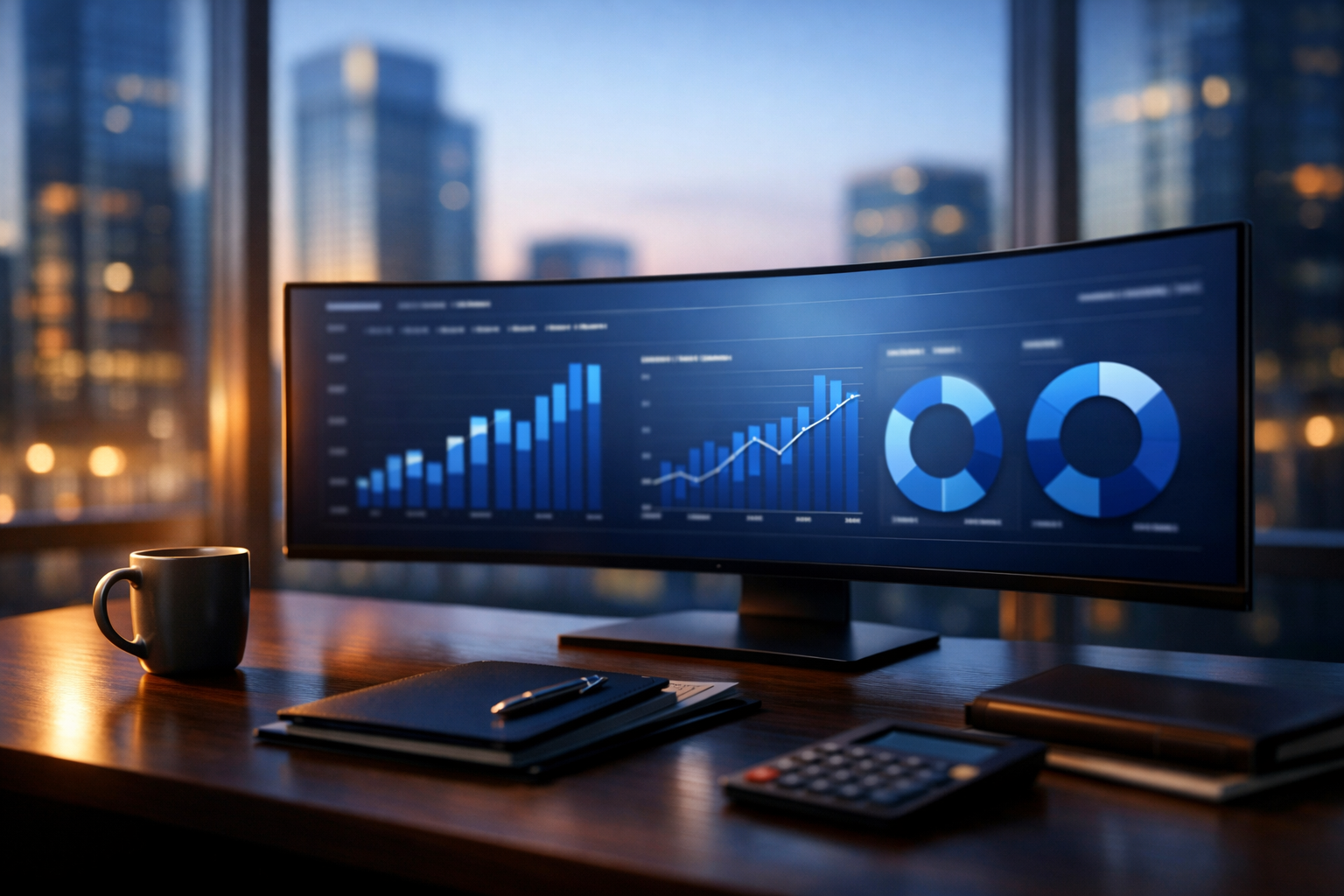 Financial dashboard showing portfolio analytics